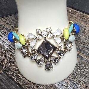 J. Crew Mixed Crystal & Stone Bracelet